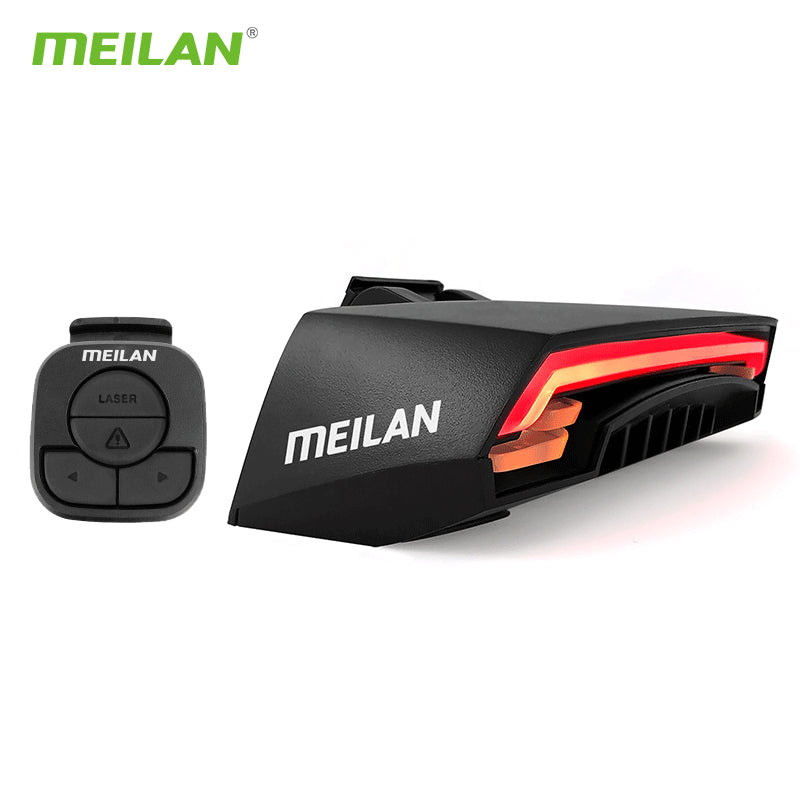 MEILAN Charm Blue X5 Tail Light Bicycle Laser Safety Light Wireless Remote Control Laser Tail Light Electric Vehicle Turn Signal