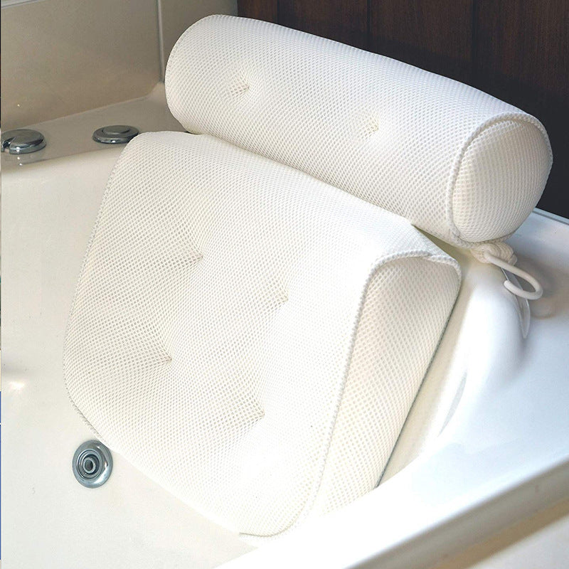 Bathroom Suction Cup Pillow 3D Mesh Bath Pillow SPA Pillow Bathtub Pillow Cushion