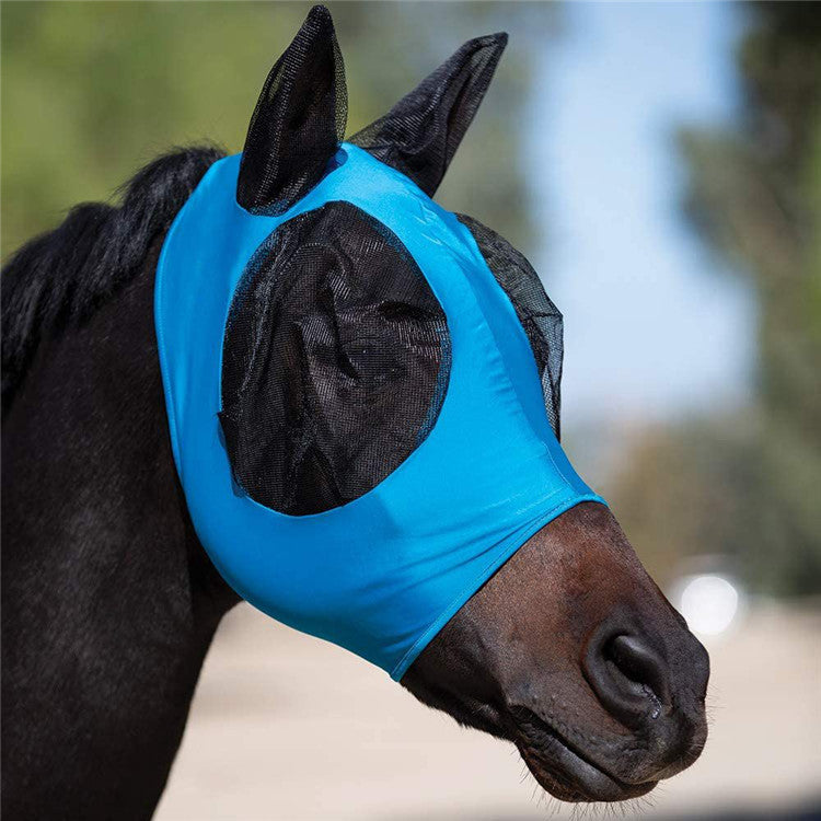 Cross-border pet supplies horse head cover horse face mosquito cover horse face horse head anti-mosquito anti-fly mask equestrian mask spot