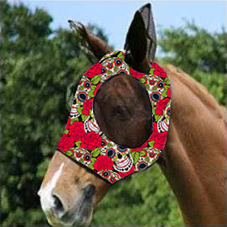 Cross-border pet supplies horse head cover horse face mosquito cover horse face horse head anti-mosquito anti-fly mask equestrian mask spot