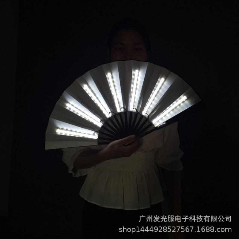 LED light-emitting fan dance equipment color luminous folding fan nightclub bar party performance props magic fan