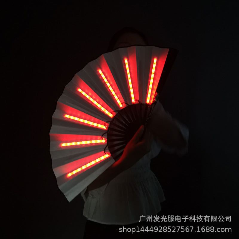 LED light-emitting fan dance equipment color luminous folding fan nightclub bar party performance props magic fan