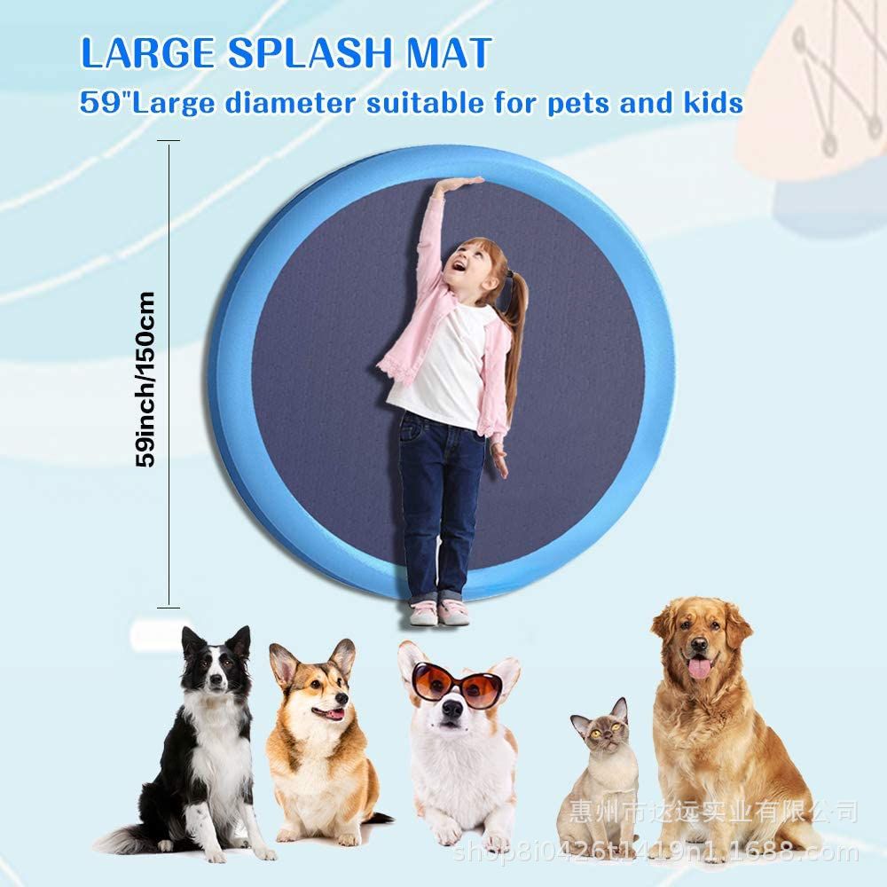 [One piece from the batch] The source factory spot PVC non-slip material pet swimming children's splash pad spray pad