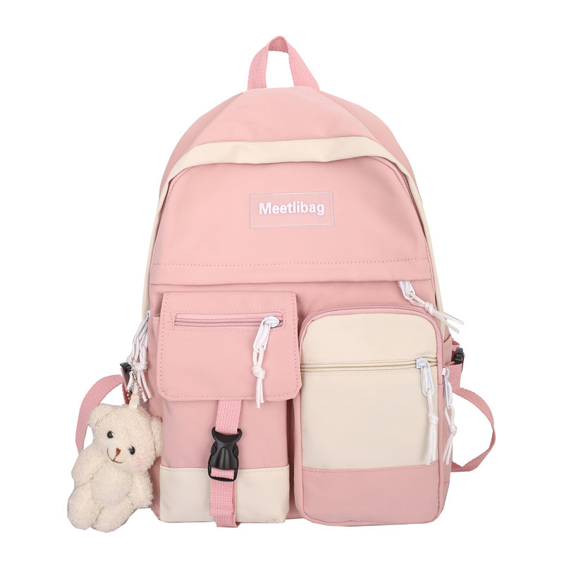 Backpack 2021 new school bag Korean version of Harajuku ulzzang junior high school students large-capacity backpack