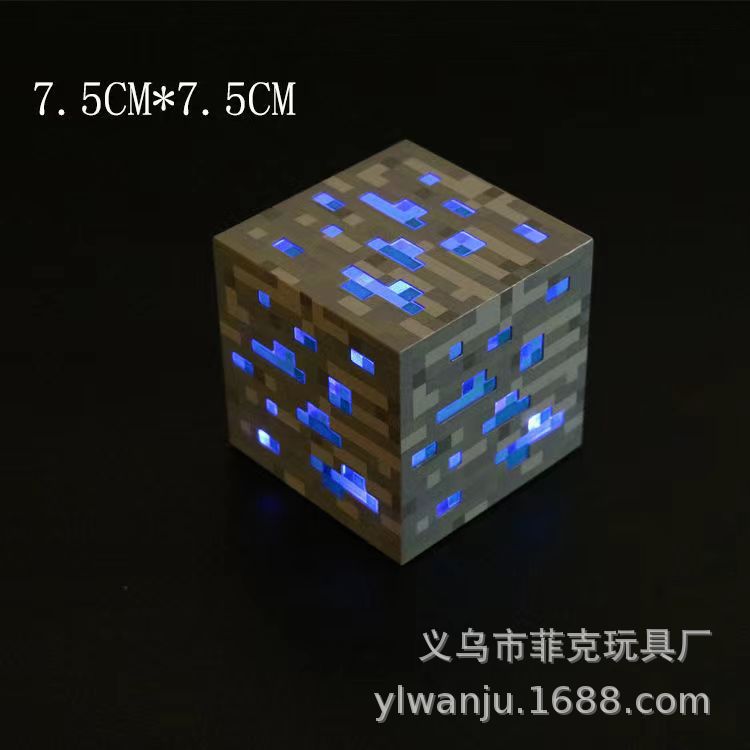 minecraft rechargeable torch miner's lamp square lamp led night light color changing bottle two-in-one equipment factory direct sales