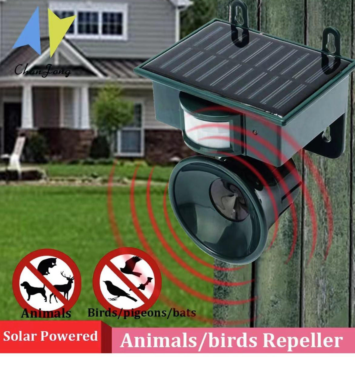 Solar Ultrasonic Bird Repeller Deer Repeller Cat Repeller Dog Repeller Mouse Repeller New Animal Repeller