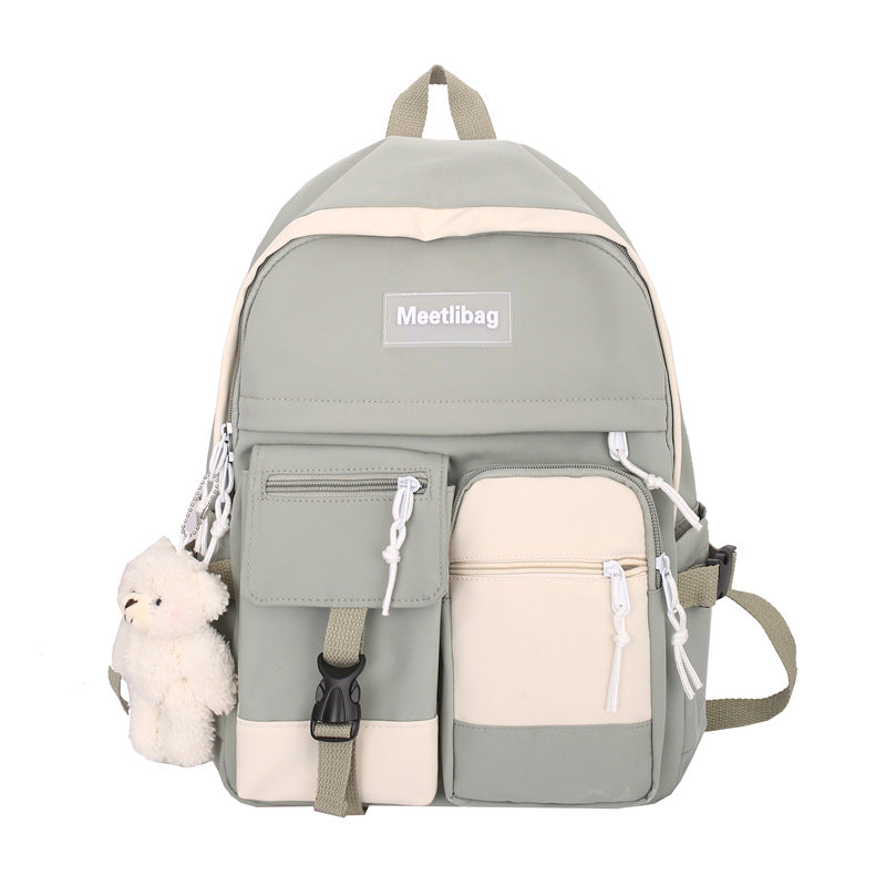 Backpack 2021 new school bag Korean version of Harajuku ulzzang junior high school students large-capacity backpack