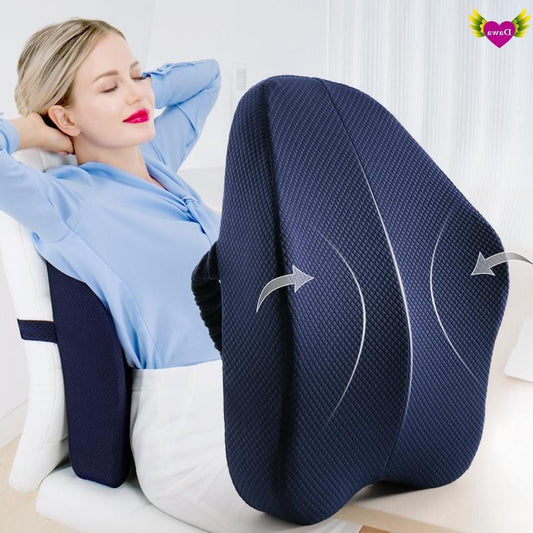 Memory Foam Seat Cushion Orthopedic Back Pillow Office Chair