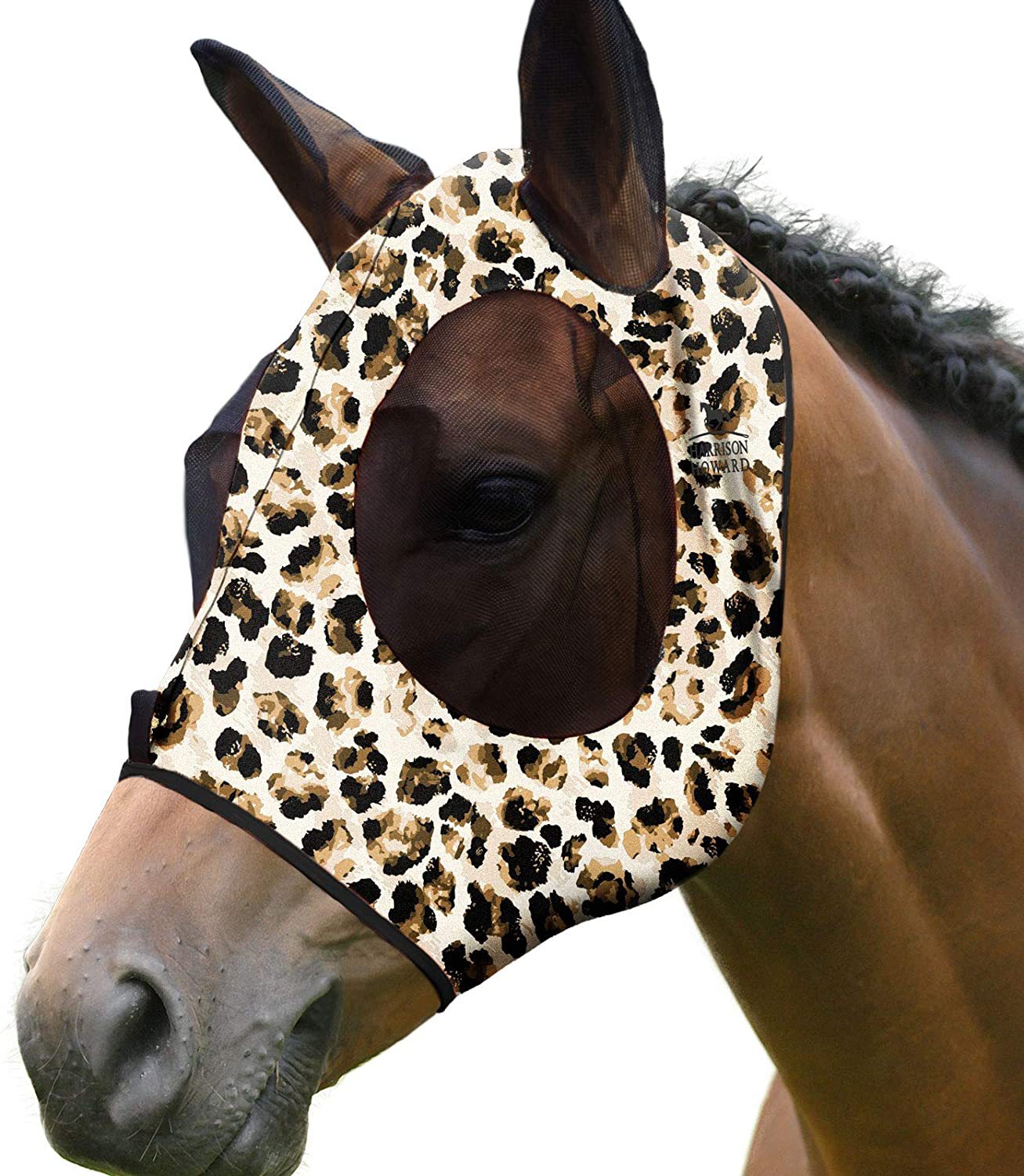 Cross-border pet supplies horse head cover horse face mosquito cover horse face horse head anti-mosquito anti-fly mask equestrian mask spot