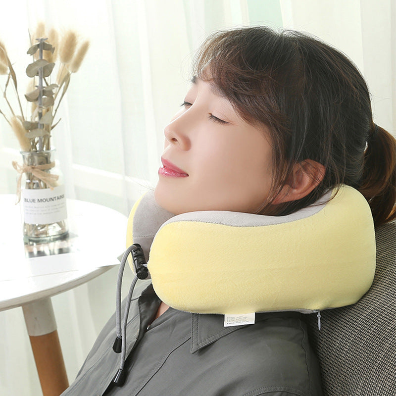 Multifunctional electric heating U-shaped massage pillow driving kneading shoulder and neck neck portable pillow massager