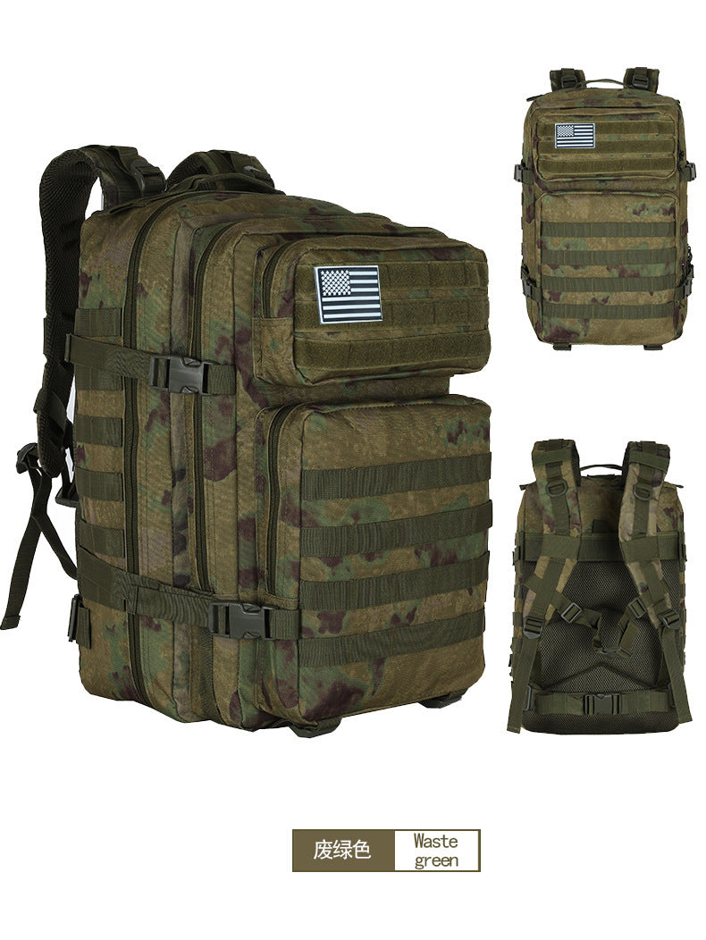 Outdoor tactical backpack shoulder men's quick response bag mountaineering large-capacity camouflage three-level bag military fan school bag