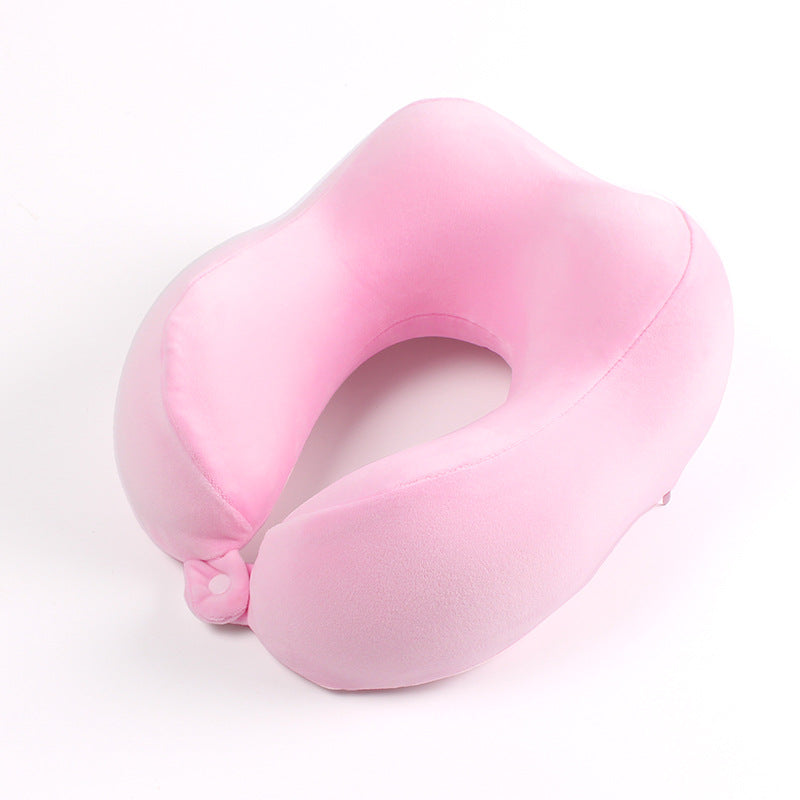 Memory foam U-shaped pillow can print LOGO wholesale storage plane travel U-shaped pillow three-piece nap neck pillow