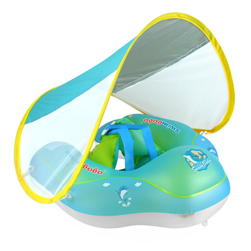 Cross-border spot Swimbobo baby swimming ring lying ring children's swimming ring armpit ring sunscreen sunshade cross-border models