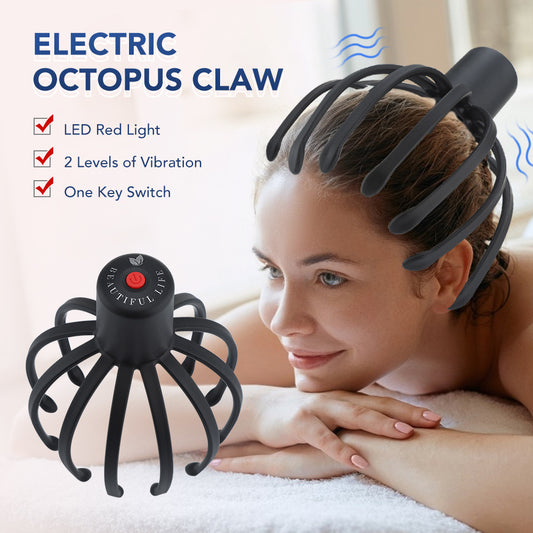 Cross-border head massager octopus scalp massager electric head massage claw home head physiotherapy instrument