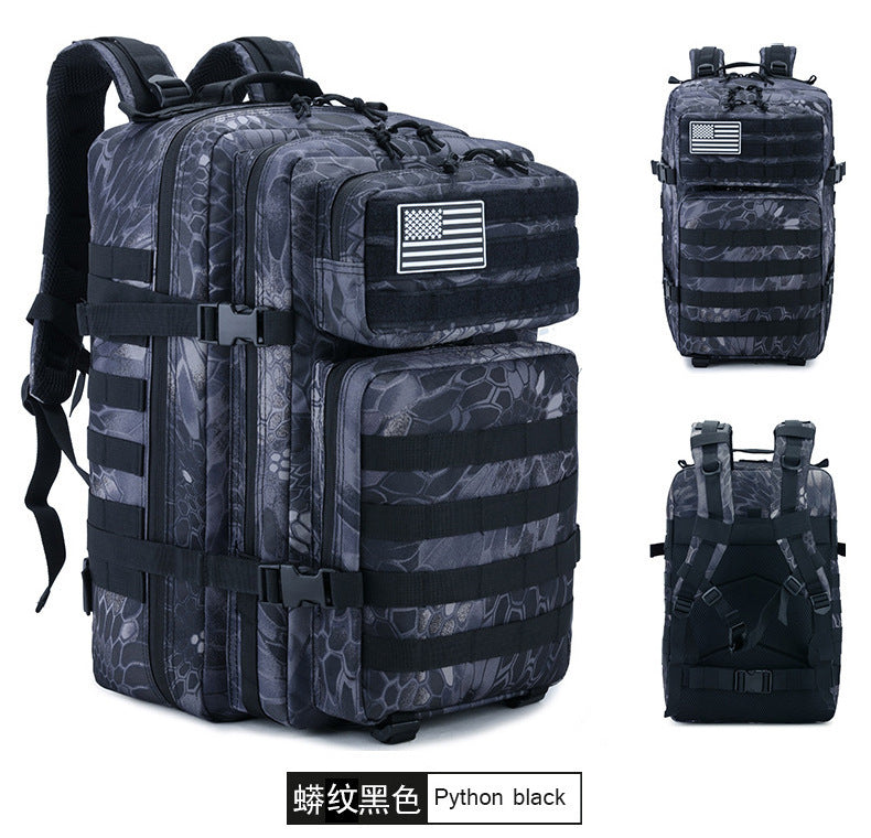 Outdoor tactical backpack shoulder men's quick response bag mountaineering large-capacity camouflage three-level bag military fan school bag