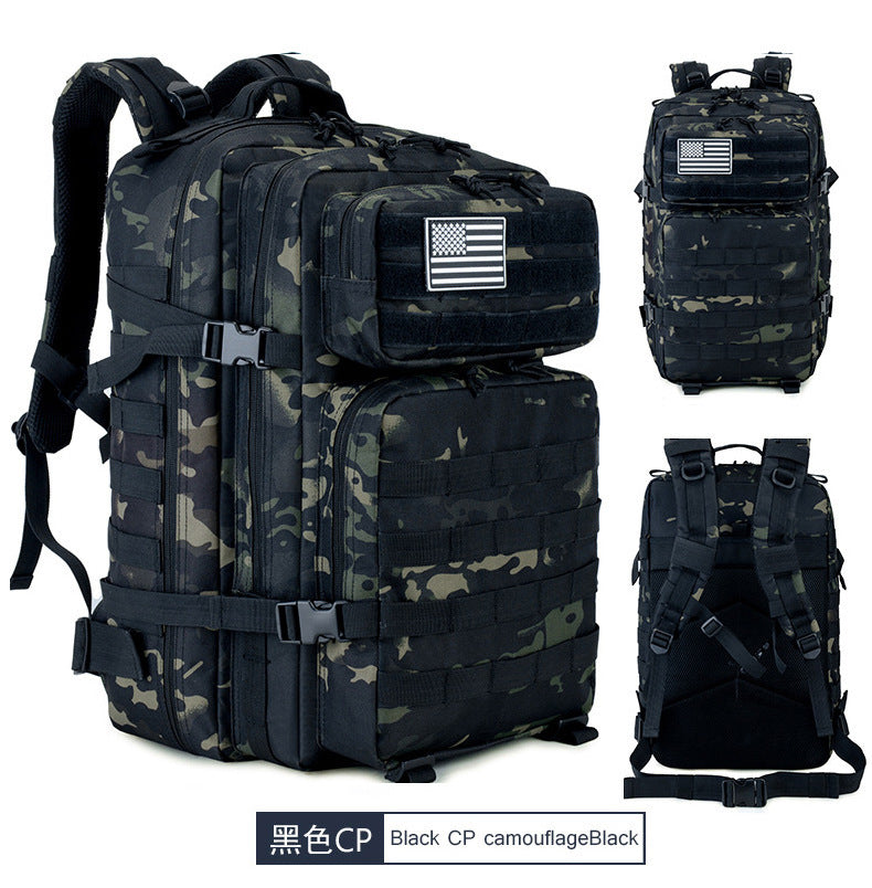 Outdoor tactical backpack shoulder men's quick response bag mountaineering large-capacity camouflage three-level bag military fan school bag