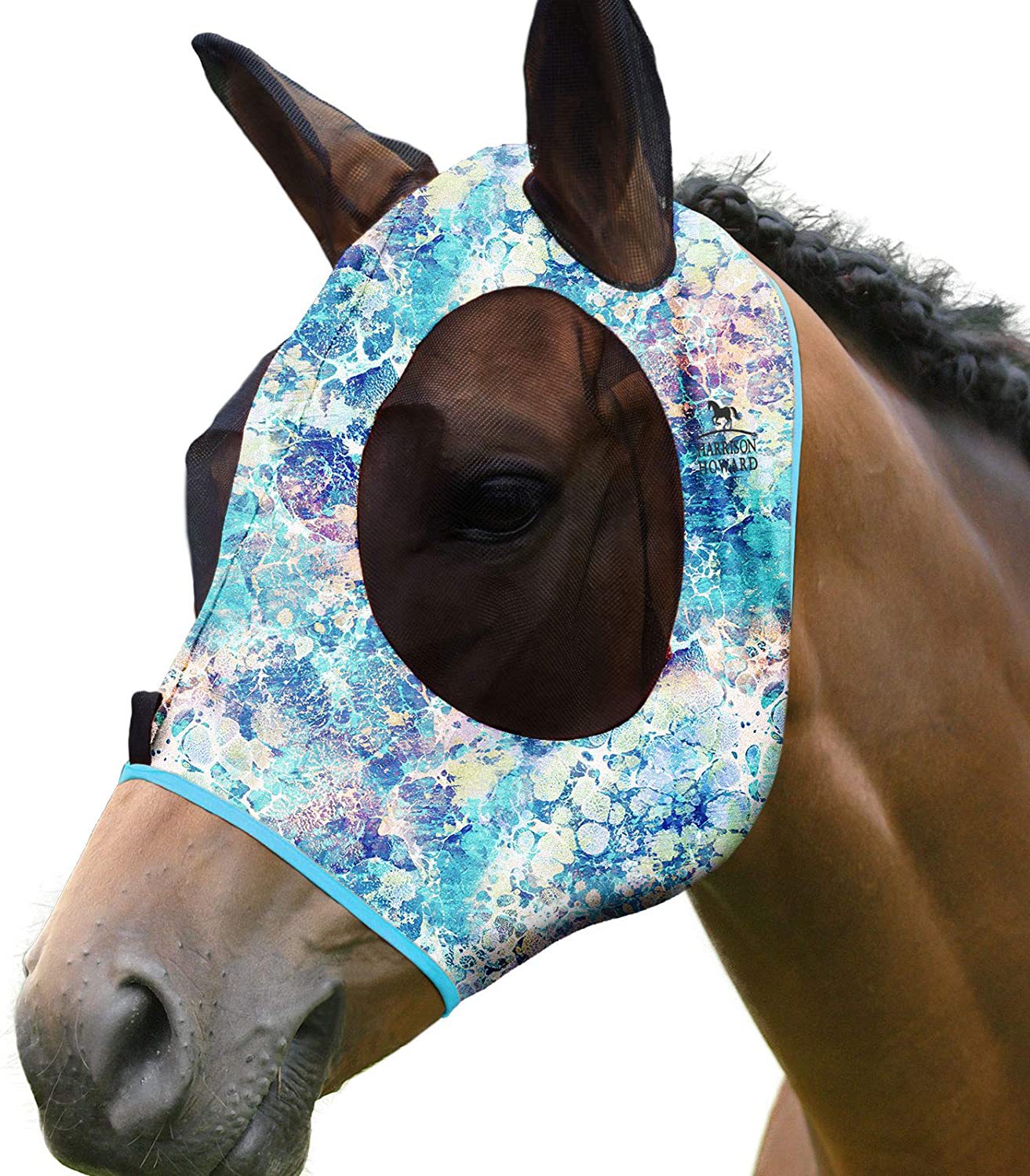 Cross-border pet supplies horse head cover horse face mosquito cover horse face horse head anti-mosquito anti-fly mask equestrian mask spot