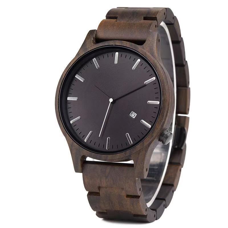 Manufacturers cross-border e-commerce for men's wooden watch watches Amazon wish foreign trade hot selling wooden watch quartz watch