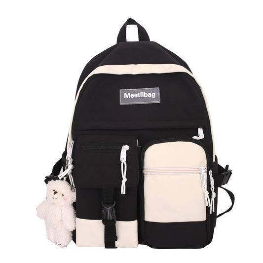 Backpack 2021 new school bag Korean version of Harajuku ulzzang junior high school students large-capacity backpack