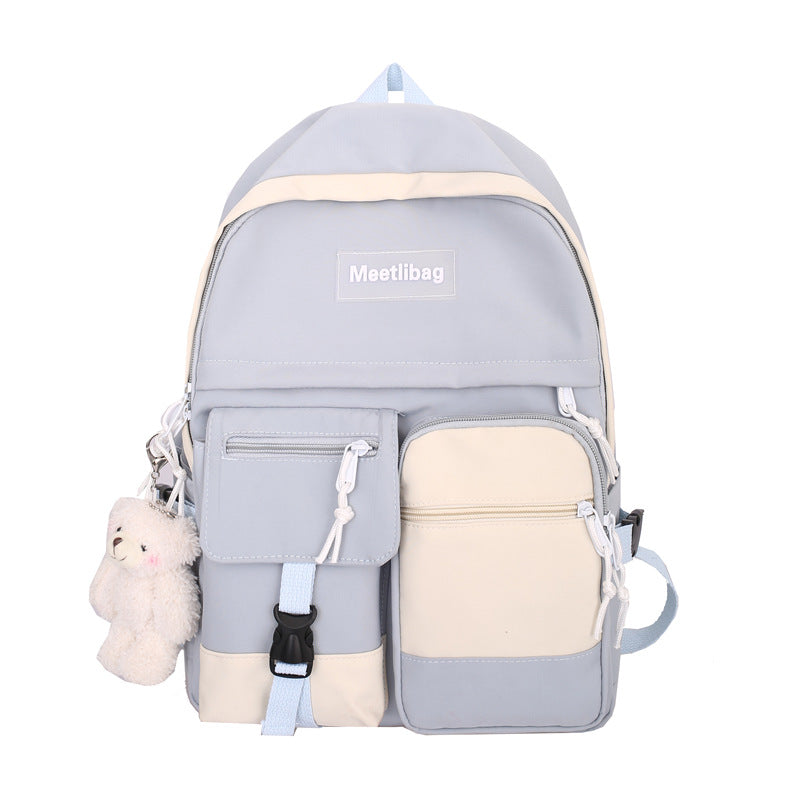 Backpack 2021 new school bag Korean version of Harajuku ulzzang junior high school students large-capacity backpack